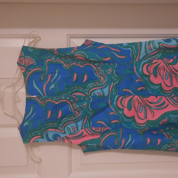Lilly Pulitzer Spring dress Teal , blue , pink beautiful front detail mini sz 6 - Picture 6 of 7